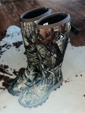 Obcursco Camo Waterproof Hunting Boots - Brown/Green Camo
